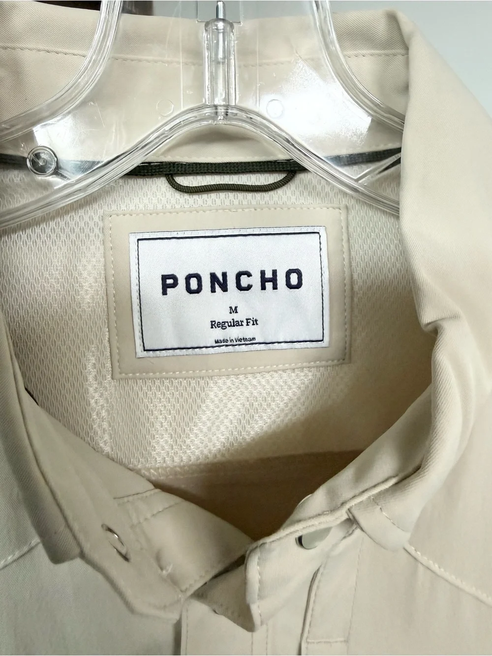 PONCHO Four Sixes Ranch Light Beige Button-Up Shirt with Chest Pockets - Picture 3 of 5